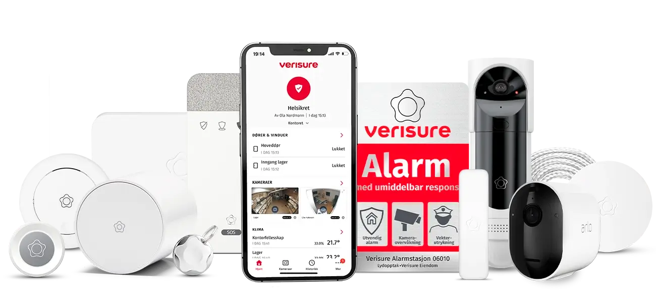 Alarmpakke til bedrift fra Verisure